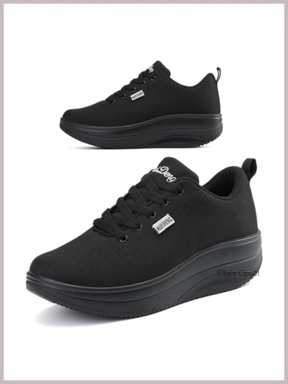 Women's Platform Sneakers Slip Resistant Comfortable Walking Shoes 2 Inch Wedge